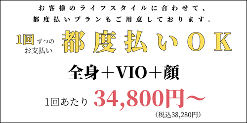 美容皮膚科アイエスクリニック六本木・乃木坂 医療脱毛 都度払いプラン